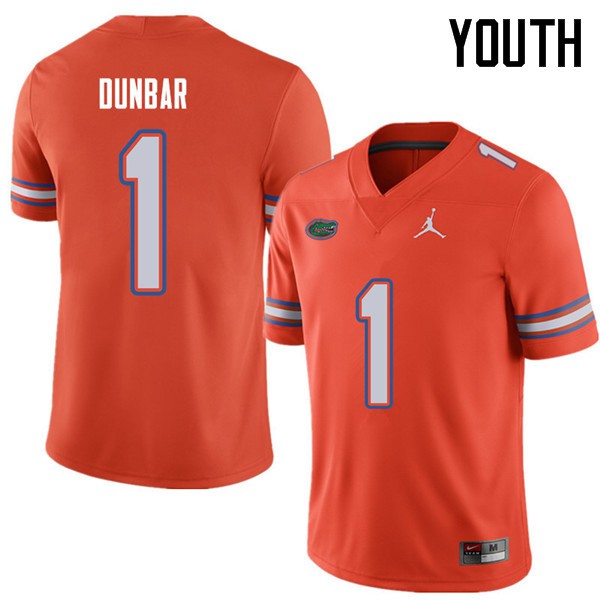 Jordan Brand Youth #1 Quinton Dunbar Florida Gators College Football Jerseys Orange